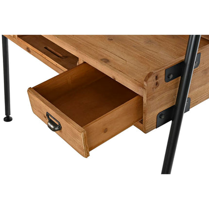 Regal DKD Home Decor Tanne natürlich Metall Dunkelgrau 2 Regale (123 x 40 x 198 cm)
