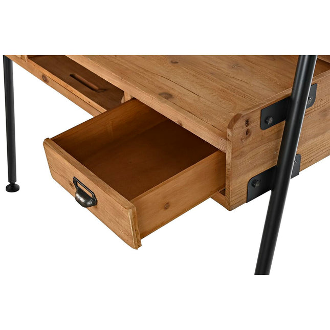 Regal DKD Home Decor Tanne natürlich Metall Dunkelgrau 2 Regale (123 x 40 x 198 cm)