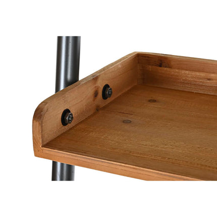Regal DKD Home Decor Tanne natürlich Metall Dunkelgrau 2 Regale (123 x 40 x 198 cm)