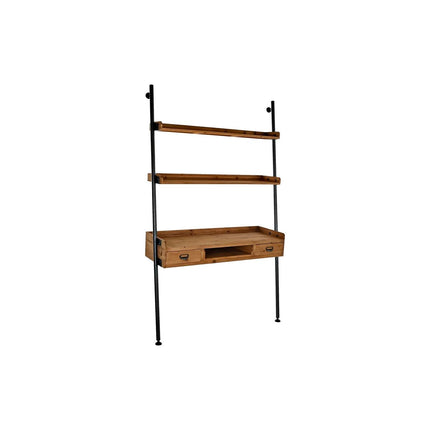Regal DKD Home Decor Tanne natürlich Metall Dunkelgrau 2 Regale (123 x 40 x 198 cm)