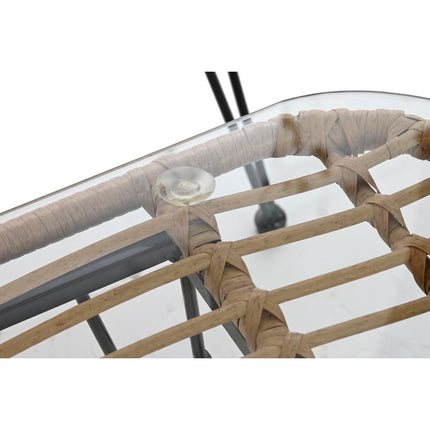 Wohnzimmer Sitzgruppe mit Tisch DKD Home Decor Kristall Synthetischer Rattan Stahl (116 x 60 x 80 cm)
