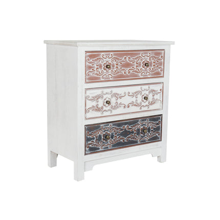 Kommode DKD Home Decor Braun MDF Weiß Dunkelgrau Araber (80 x 40 x 86 cm)