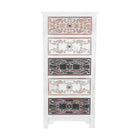 Schubladenschrank DKD Home Decor Braun MDF Weiß Dunkelbraun Araber (60 x 40 x 131 cm)