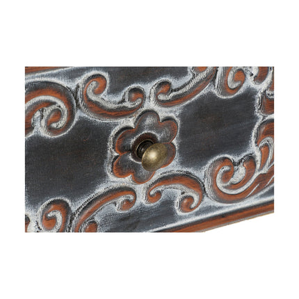 Schubladenschrank DKD Home Decor Braun MDF Weiß Dunkelbraun Araber (60 x 40 x 131 cm)