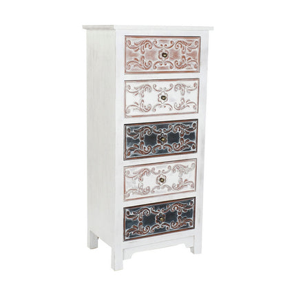 Schubladenschrank DKD Home Decor Braun MDF Weiß Dunkelbraun Araber (60 x 40 x 131 cm)