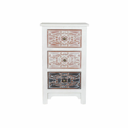 Schubladenschrank DKD Home Decor Braun MDF Weiß Dunkelbraun Araber (48 x 36 x 81 cm)