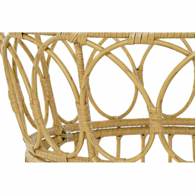 Beistelltisch DKD Home Decor Kristall Synthetischer Rattan (60 x 50 x 60 cm)