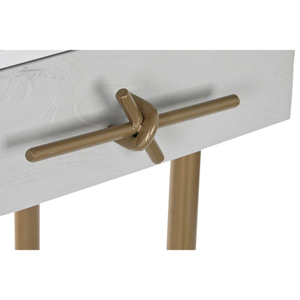 Konsole DKD Home Decor 90 x 45 x 74 cm Gold Weiß Eisen Mango-Holz