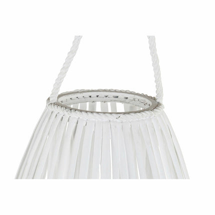 Kerzenschale DKD Home Decor Weiß 36 cm Kristall korb