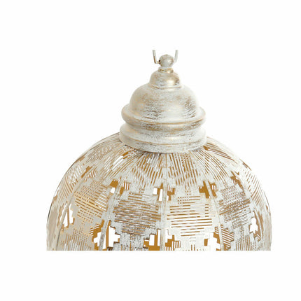 Käfig DKD Home Decor 27,5 x 27,5 x 52 cm Antiker Finish Gold Metall Weiß Garten