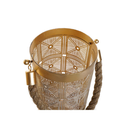 Kerzenschalensatz DKD Home Decor (3 pcs) Gold Metall (24 x 24 x 66 cm)