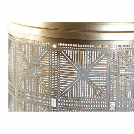 Kerzenschalensatz DKD Home Decor (3 pcs) Gold Metall Schnur (23 x 23 x 42 cm)