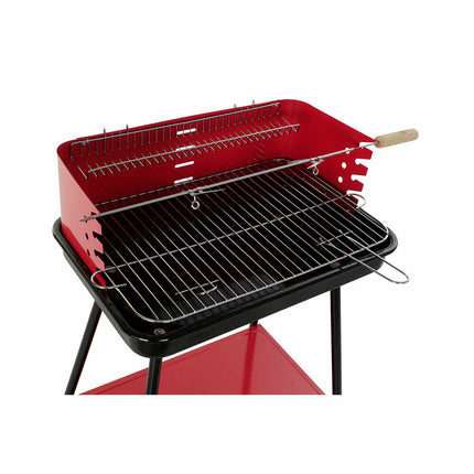 Kohlegrill mit Standbeinen DKD Home Decor Rot Stahl (53 x 37 x 80 cm)
