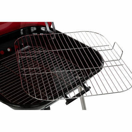 Kohlegrill mit Deckel und Rädern DKD Home Decor Rot 60 x 57 x 80 cm Stahl (60 x 57 x 80 cm)