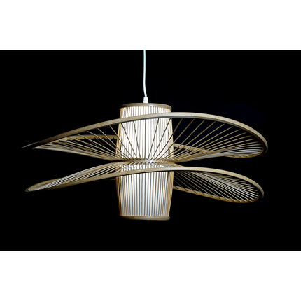Deckenlampe DKD Home Decor Weiß Braun Bambus 50 W 70 x 70 x 32 cm