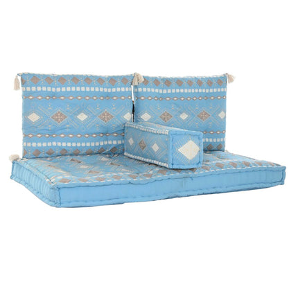 Sessel DKD Home Decor 150 x 74 x 14 cm Blau Himmelsblau (4 Stücke)