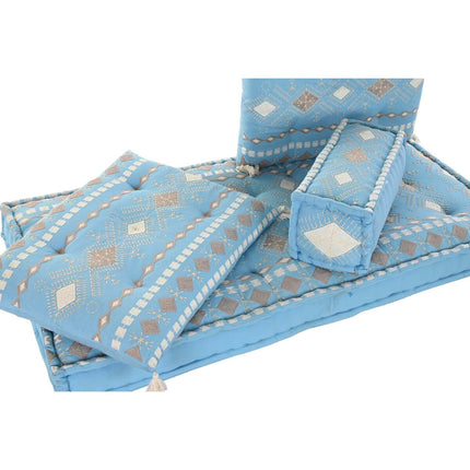 Sessel DKD Home Decor 150 x 74 x 14 cm Blau Himmelsblau (4 Stücke)