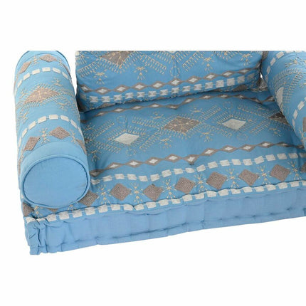 Havestol DKD Home Decor Blau Baumwolle (90 x 50 x 55 cm)