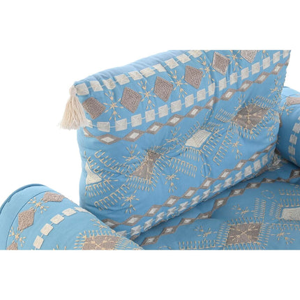 Havestol DKD Home Decor Blau Baumwolle (90 x 50 x 55 cm)