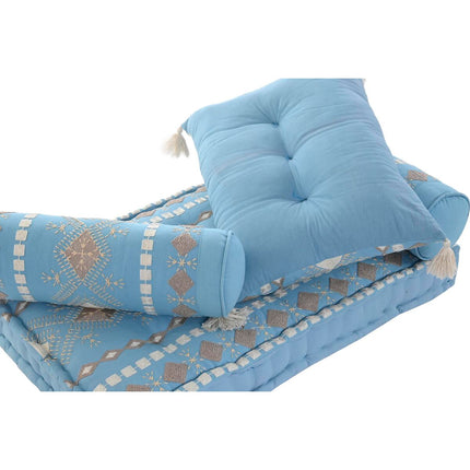 Havestol DKD Home Decor Blau Baumwolle (90 x 50 x 55 cm)