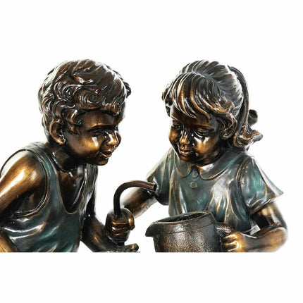 Gartenbrunnen DKD Home Decor Bronze Harz Kinder (57 cm)