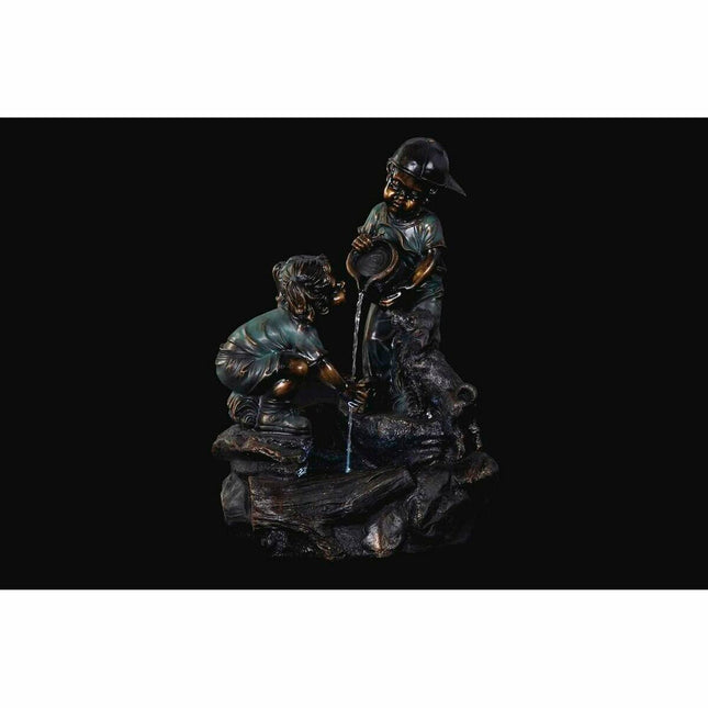 Gartenbrunnen DKD Home Decor Bronze Harz Kinder (46 cm)