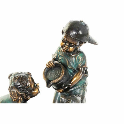 Gartenbrunnen DKD Home Decor Bronze Harz Kinder (46 cm)