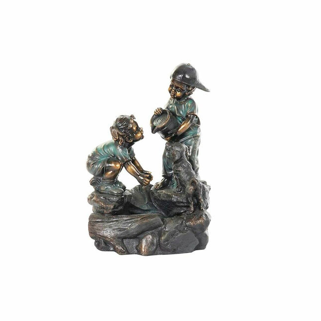 Gartenbrunnen DKD Home Decor Bronze Harz Kinder (46 cm)