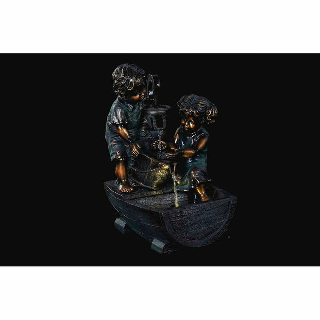 Gartenbrunnen DKD Home Decor Bronze Harz Kinder (44 cm)