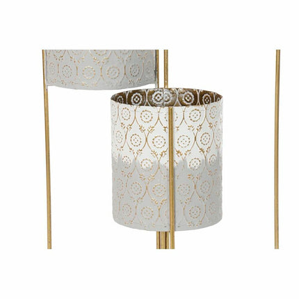 Blumentopf DKD Home Decor Grau Gold Metall Weiß zweifarbig Eisen Urban Decapé (45 x 33 x 92,8 cm)