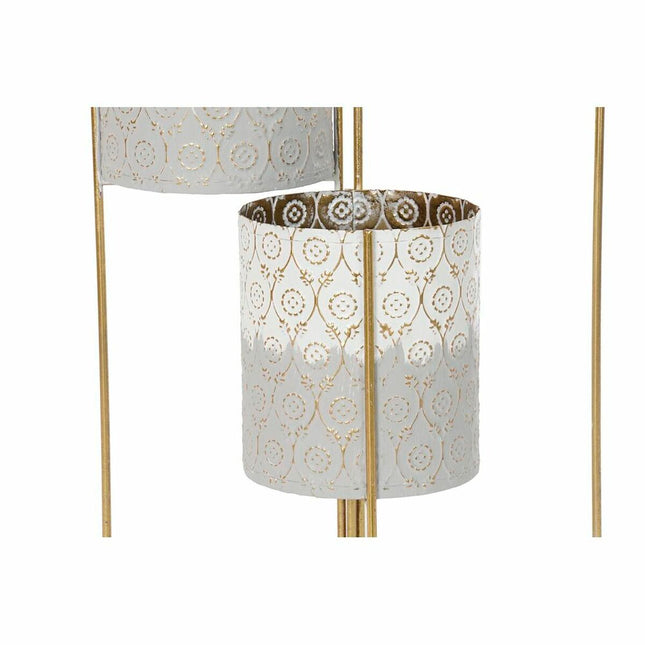 Blumentopf DKD Home Decor Grau Gold Metall Weiß zweifarbig Eisen Urban Decapé (45 x 33 x 92,8 cm)
