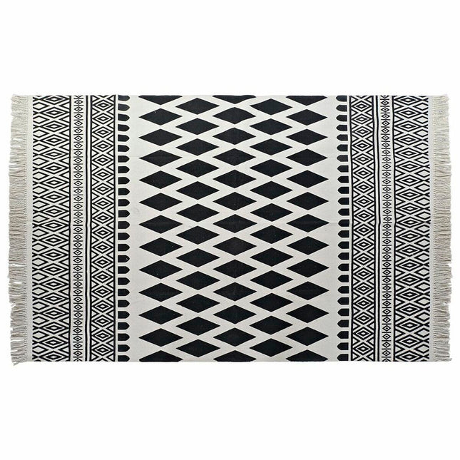 Teppich DKD Home Decor Schwarz Weiß (160 x 250 x 0,7 cm)