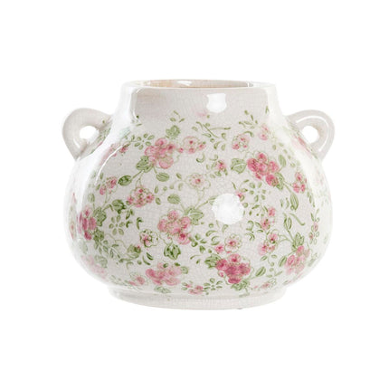 Vase DKD Home Decor 21 x 20 x 16 cm Weiß grün Granatrot Steingut