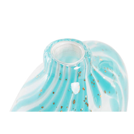 Vase DKD Home Decor 12 x 7,5 x 21,5 cm Kristall Blau Mediterraner