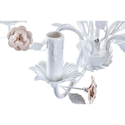 Deckenlampe DKD Home Decor 25W Rosa Weiß 220 V (49 x 47 x 37 cm)