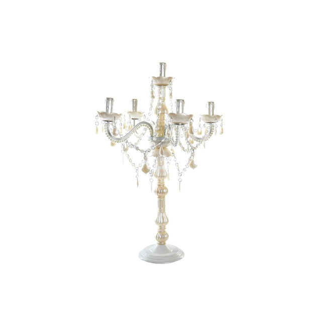 Tischlampe DKD Home Decor 25W Creme 220 V Shabby Chic (51 x 51 x 73 cm)
