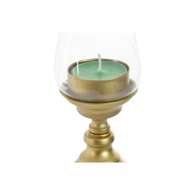 Kerzenleuchter DKD Home Decor Kristall Gold Metall 10 x 10 x 41 cm