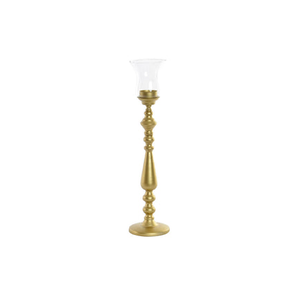 Kerzenleuchter DKD Home Decor Kristall Gold Metall 10 x 10 x 41 cm