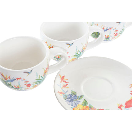 Satz von Kaffeetassen DKD Home Decor Bunt 180 ml Dolomite