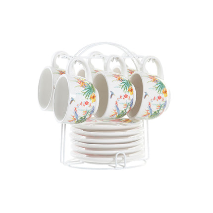 Satz von Kaffeetassen DKD Home Decor Bunt 180 ml Dolomite