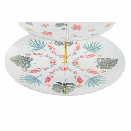 Obstschale DKD Home Decor 27 x 27 x 34 cm Porzellan Metall Bunt