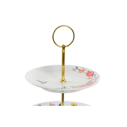 Obstschale DKD Home Decor 27 x 27 x 34 cm Porzellan Metall Bunt