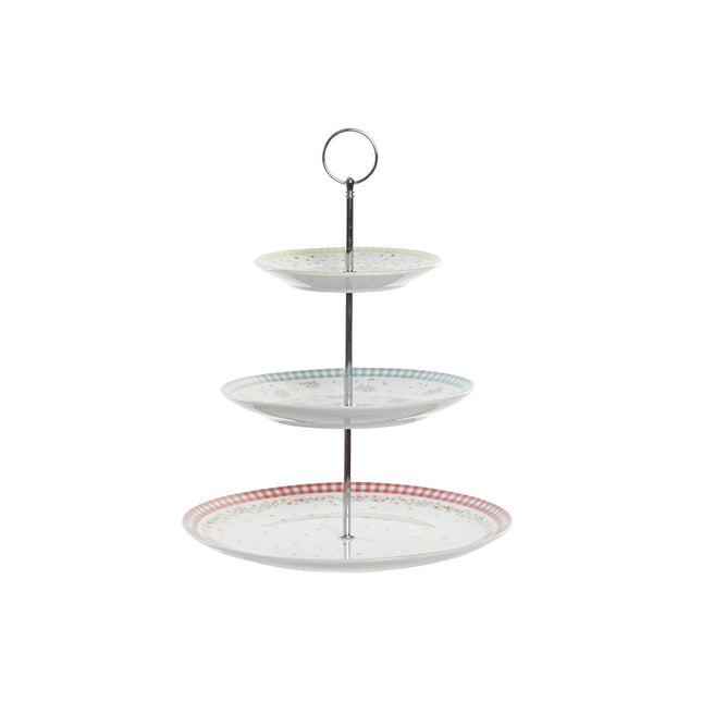 Obstschale DKD Home Decor 27 x 27 x 34 cm Porzellan Metall Bunt