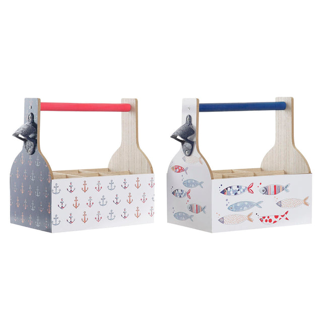 Flaschenregal DKD Home Decor 27 x 16,5 x 25,5 cm Bunt Holz MDF (2 Stück)