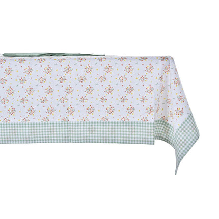 Tischwäsche-Set DKD Home Decor Blomster 150 x 150 x 0,5 cm grün