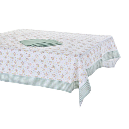 Tischwäsche-Set DKD Home Decor Blomster 150 x 150 x 0,5 cm grün