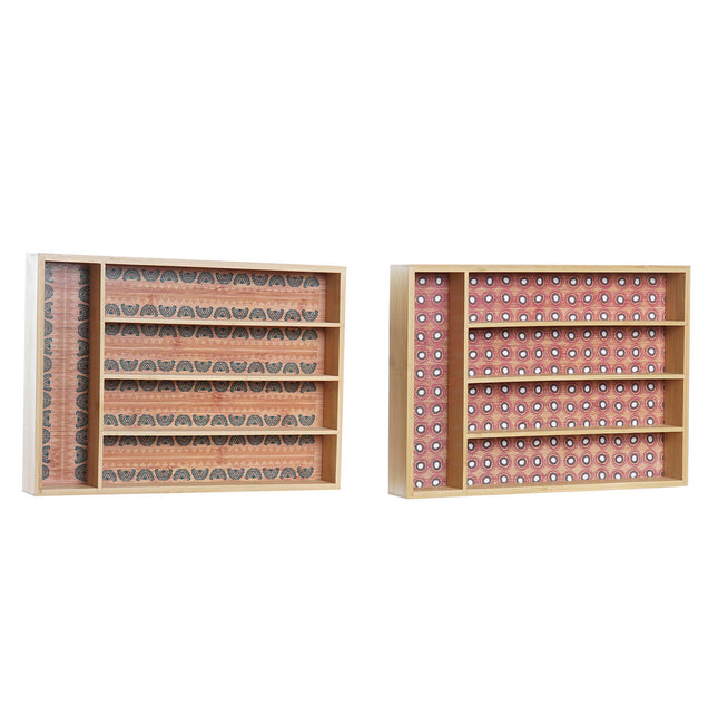 Besteckkasten DKD Home Decor 25,5 x 35,5 x 5 cm Kolonial Afrikaner (2 Stück)