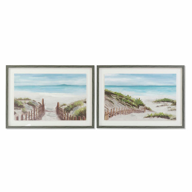 Bild DKD Home Decor 70 x 3,3 x 50 cm Strand Mediterraner (2 Stück)