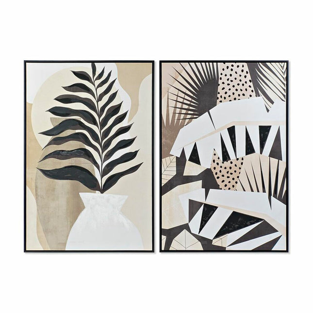 Bild DKD Home Decor 83 x 4,5 x 123 cm Kolonial Pflanzenblatt (2 Stück)