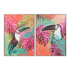 Bild DKD Home Decor 103,5 x 4,5 x 144 cm Tropical Vögel (2 Stück)